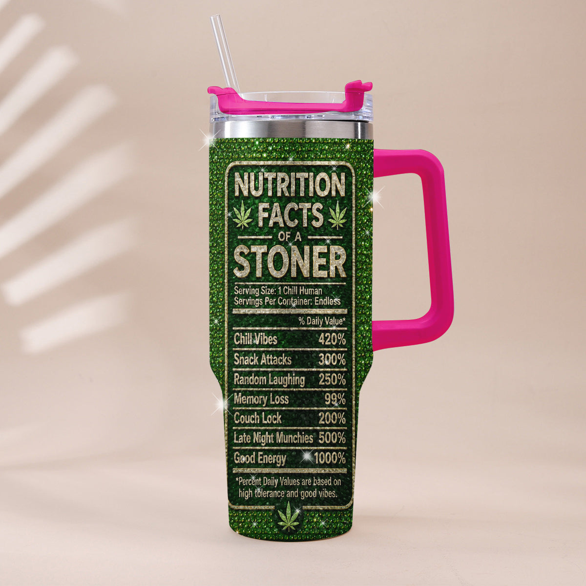 Cadeau Stoner - Tasse en Rhinestones Personnalisée avec Poignée