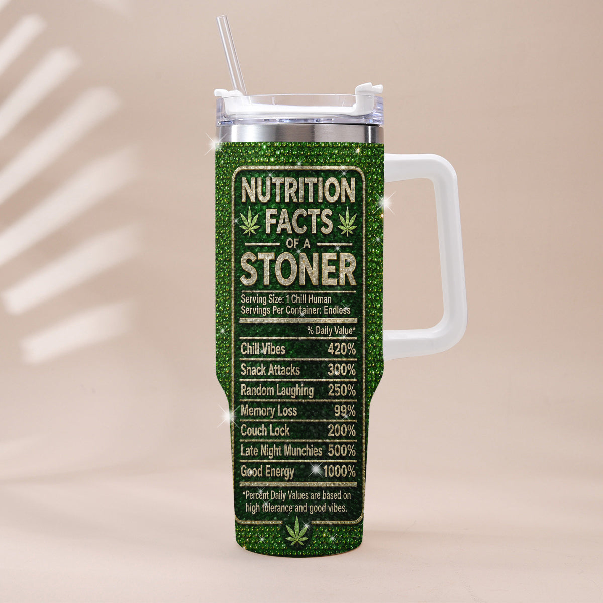 Cadeau Stoner - Tasse en Rhinestones Personnalisée avec Poignée