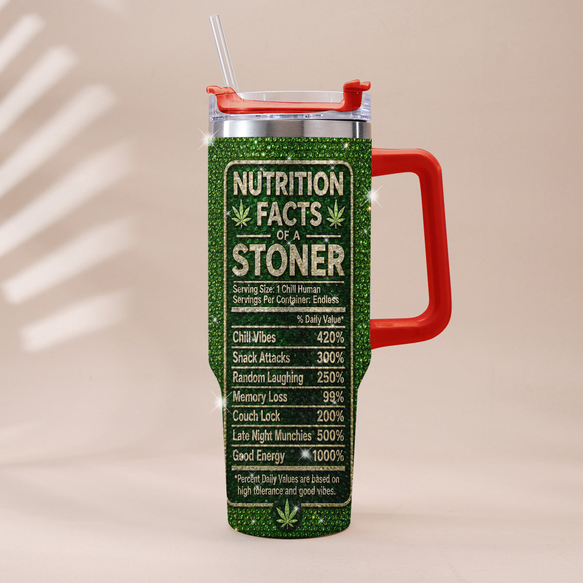 Cadeau Stoner - Tasse en Rhinestones Personnalisée avec Poignée