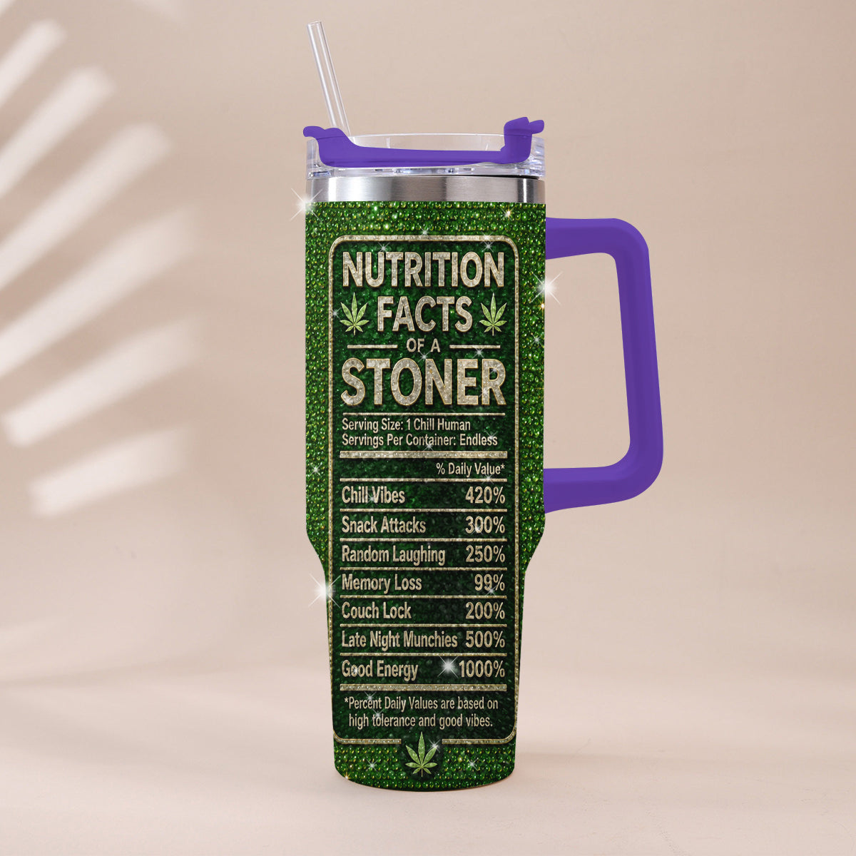 Cadeau Stoner - Tasse en Rhinestones Personnalisée avec Poignée