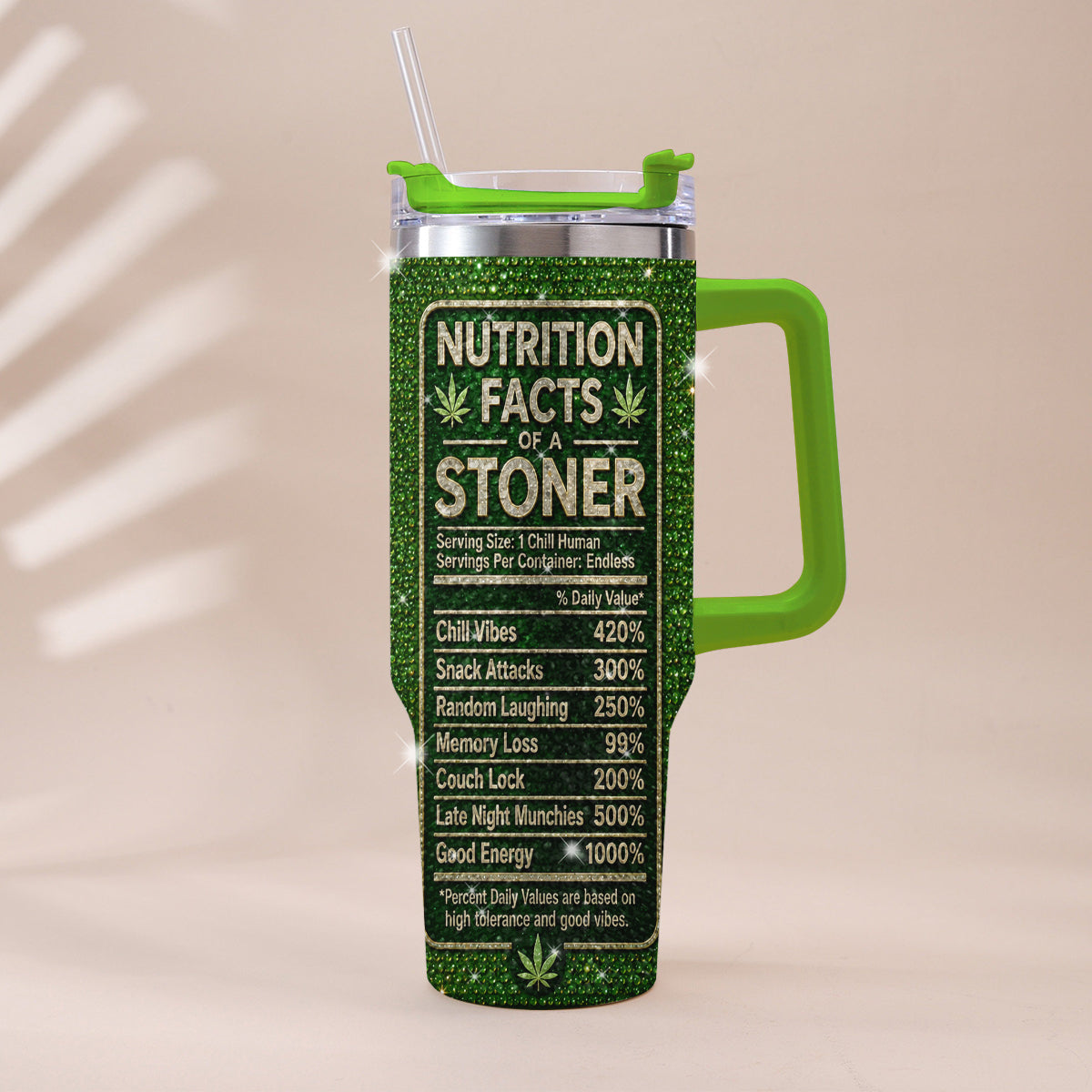 Cadeau Stoner - Tasse en Rhinestones Personnalisée avec Poignée