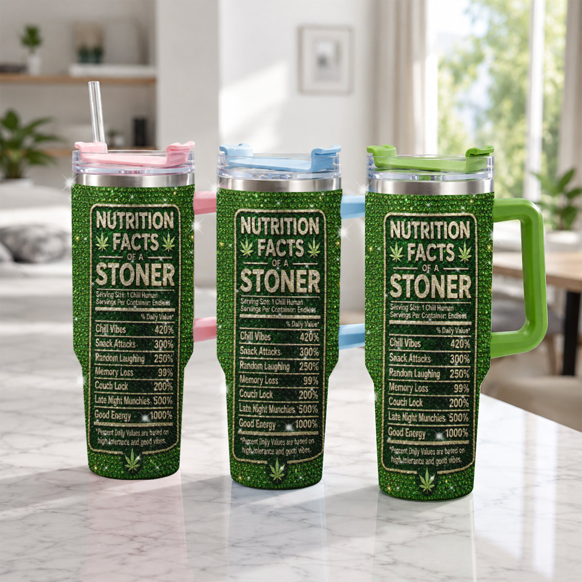 Cadeau Stoner - Tasse en Rhinestones Personnalisée avec Poignée