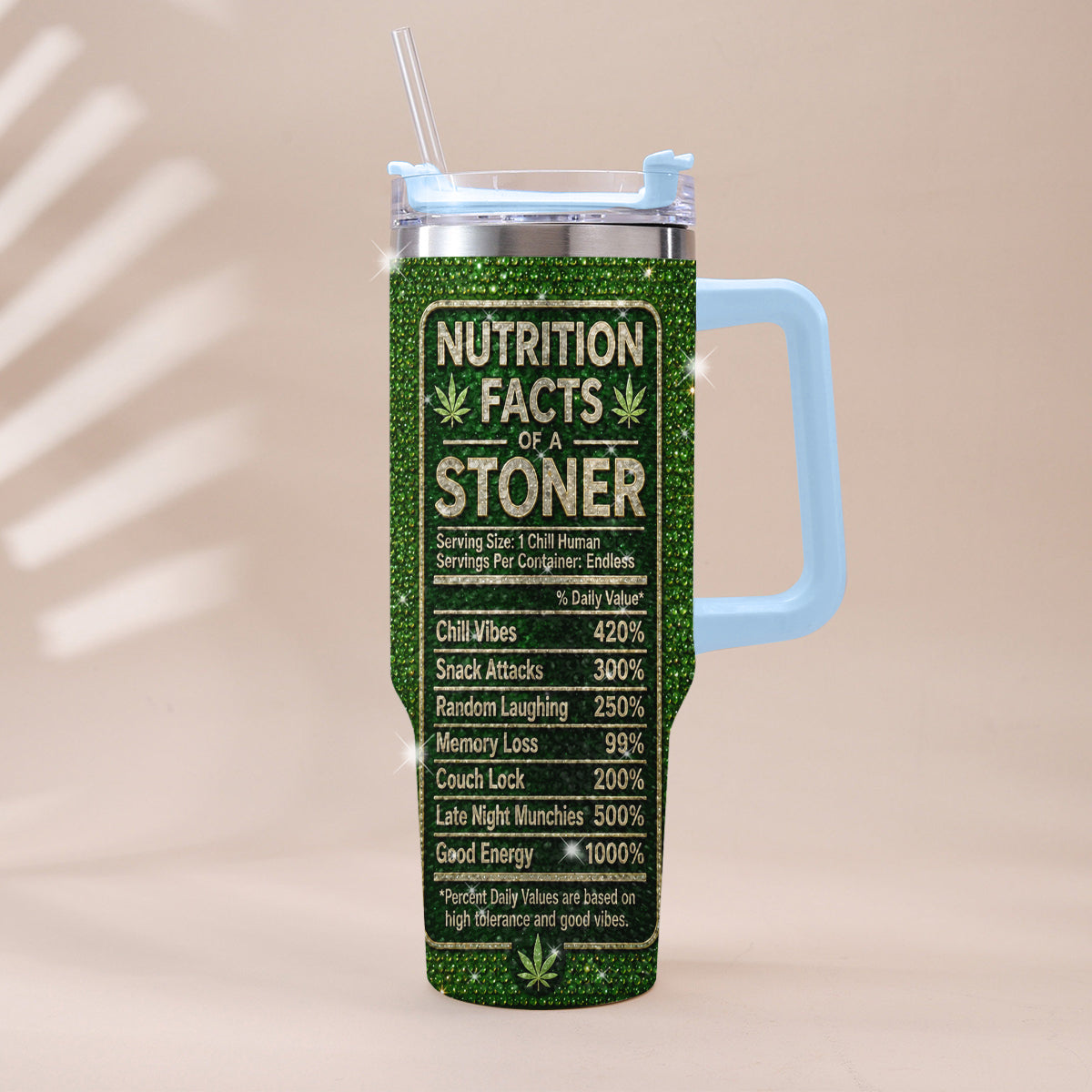 Cadeau Stoner - Tasse en Rhinestones Personnalisée avec Poignée