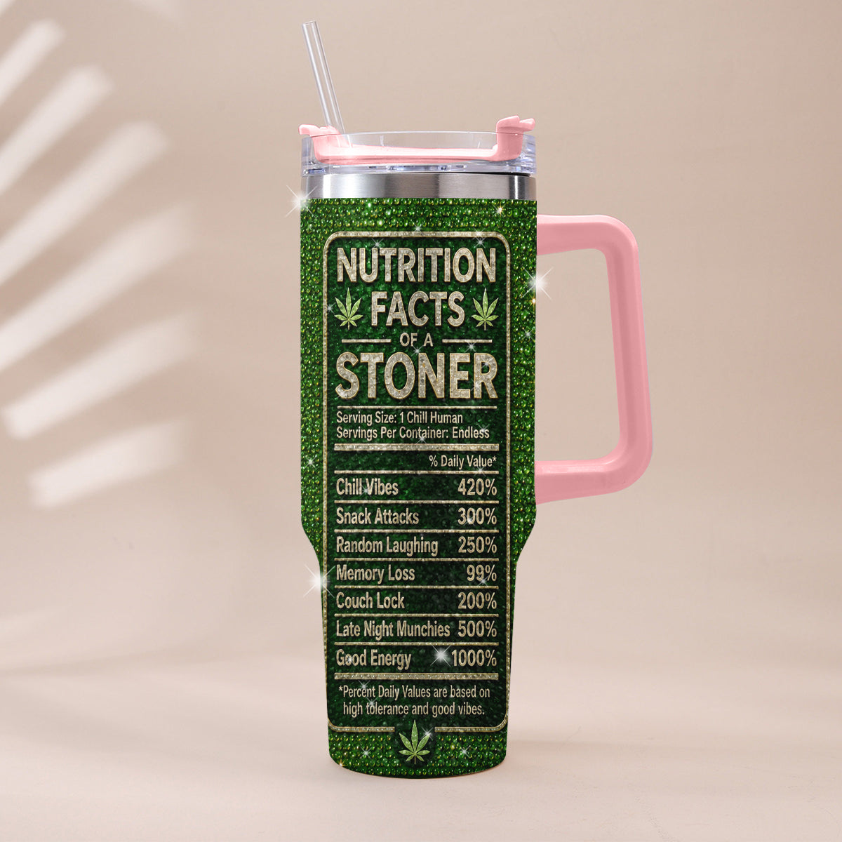 Cadeau Stoner - Tasse en Rhinestones Personnalisée avec Poignée