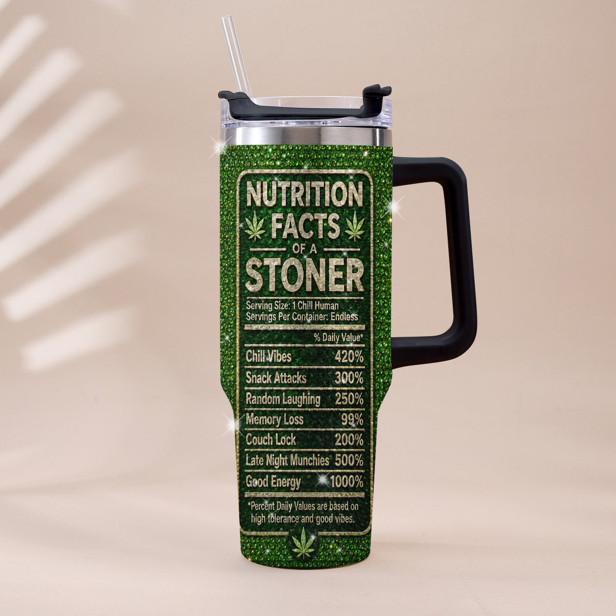 Cadeau Stoner - Tasse en Rhinestones Personnalisée avec Poignée