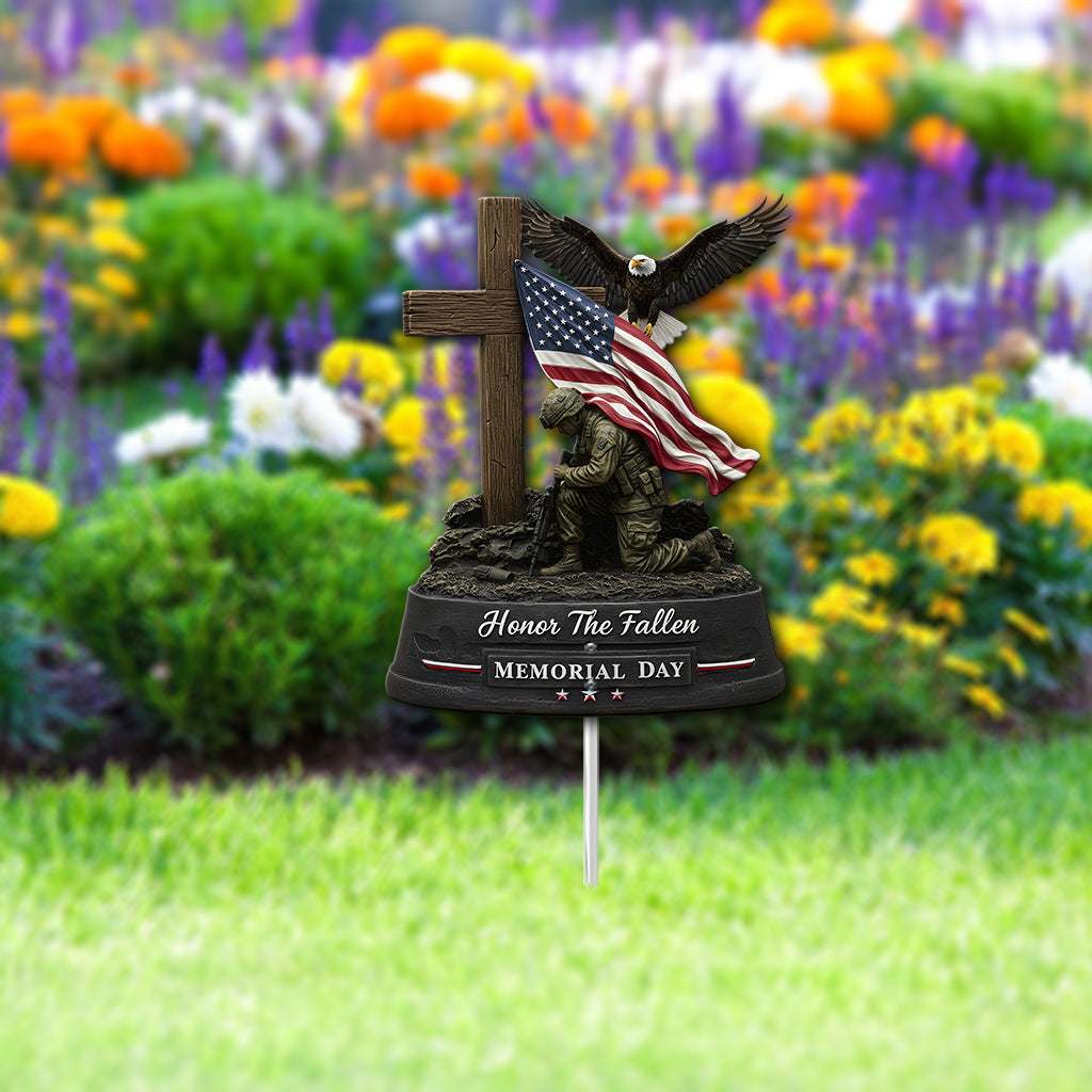 Hommage aux disparus, décoration extérieure pour le Memorial Day - Art de jardin en métal personnalisé pour vétéran