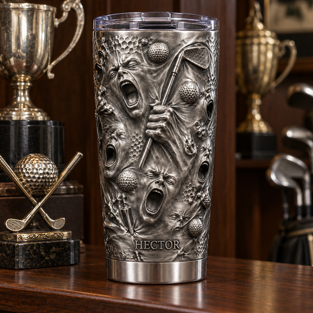 Screaming Golf Ghost - Personalized Golf Tumbler