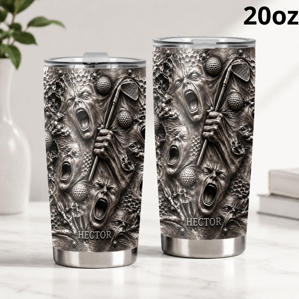 Screaming Golf Ghost - Personalized Golf Tumbler