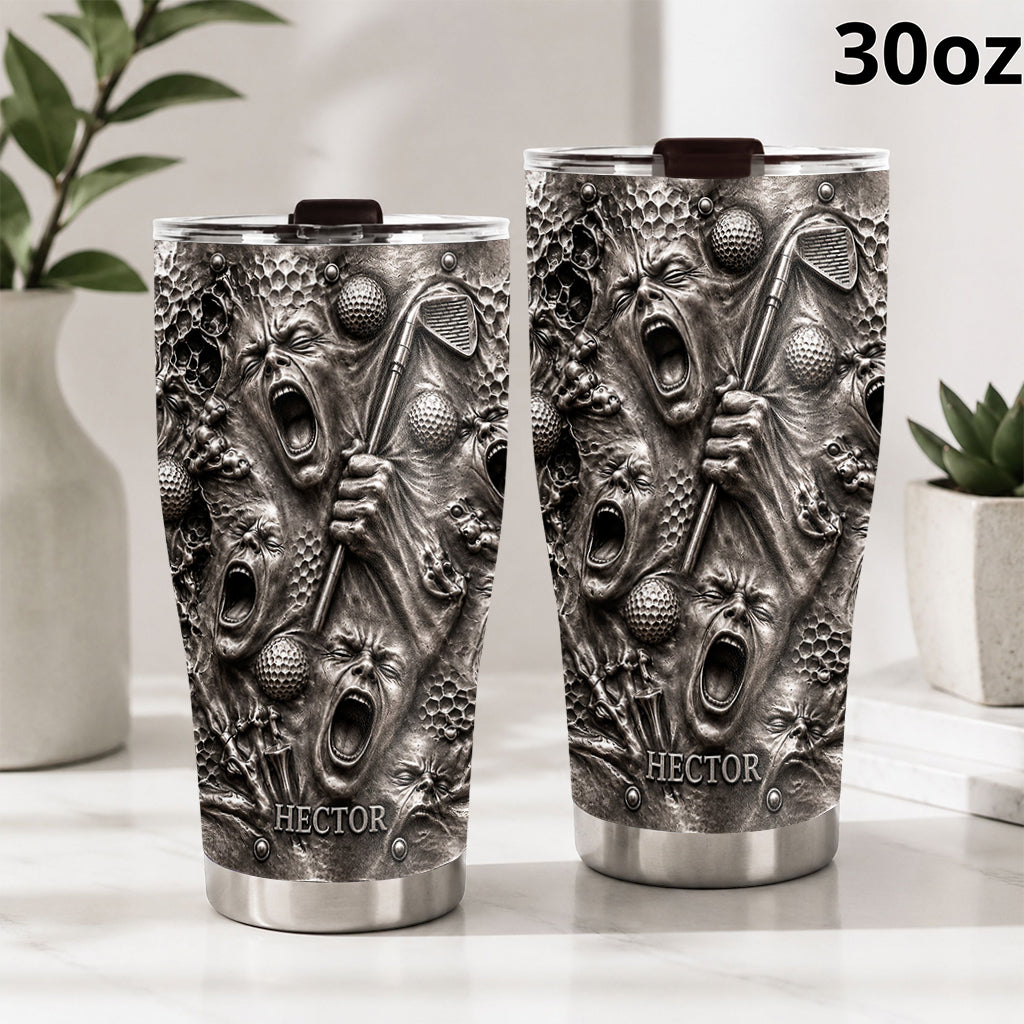 Screaming Golf Ghost - Personalized Golf Tumbler