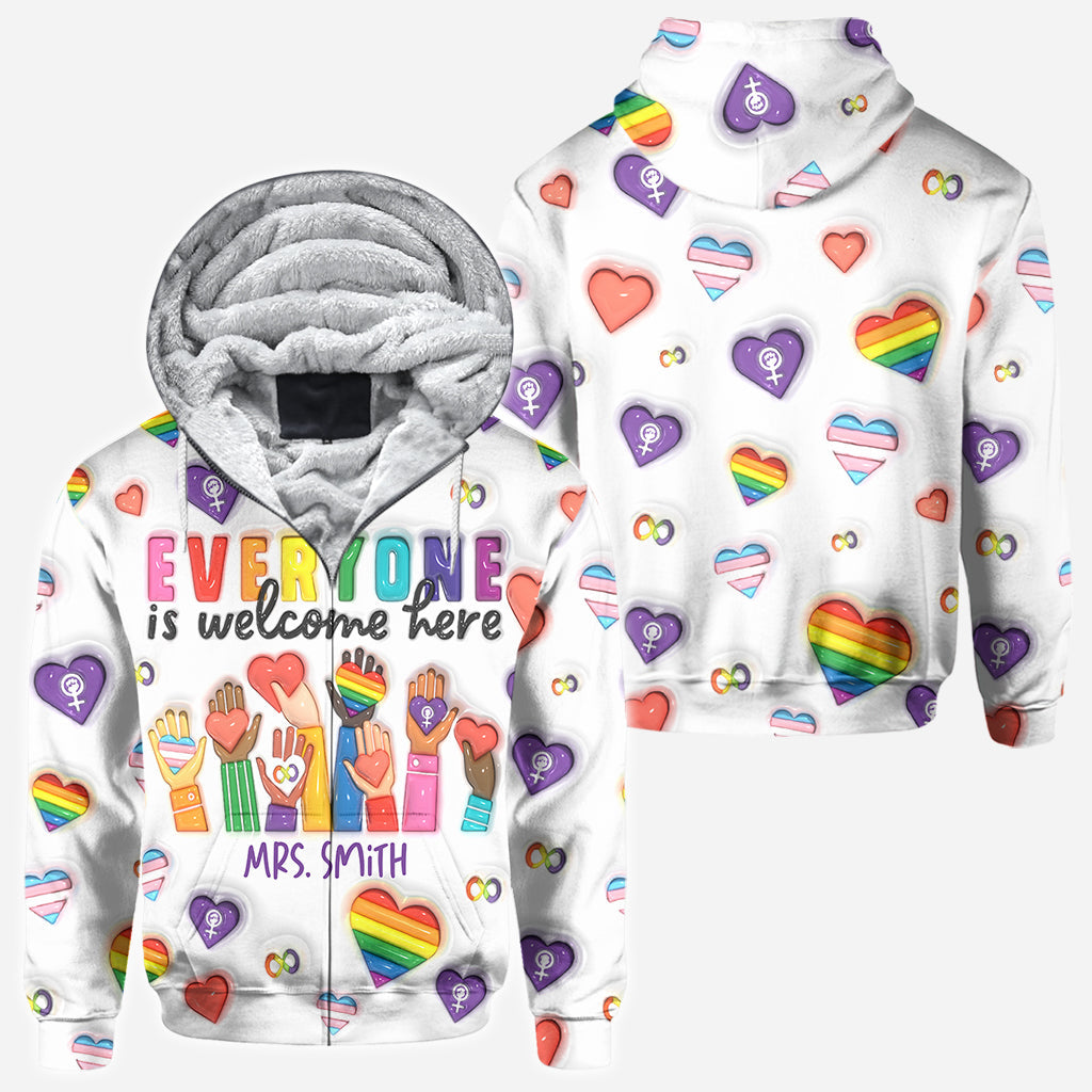 Bienvenue à tous ! - T-shirt personnalisé pour enseignants