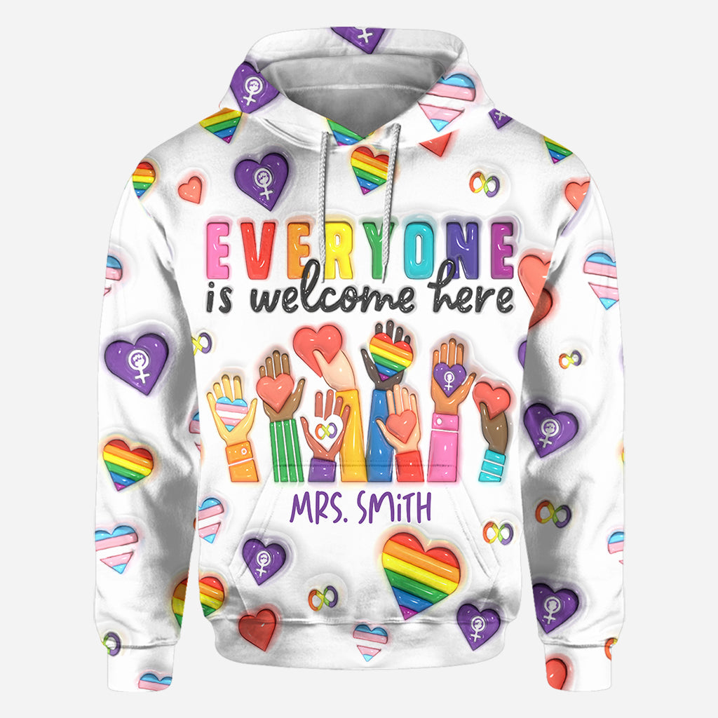 Bienvenue à tous ! - T-shirt personnalisé pour enseignants