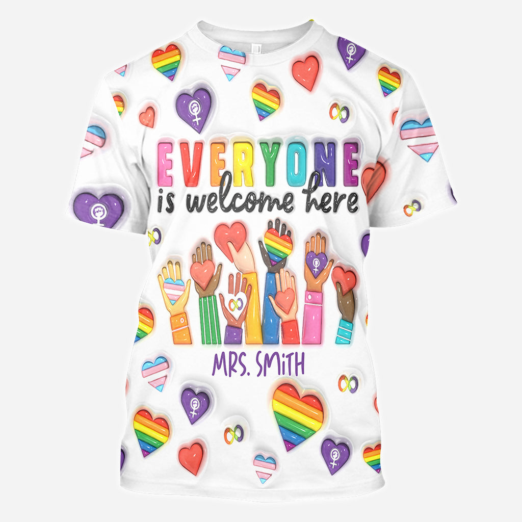 Bienvenue à tous ! - T-shirt personnalisé pour enseignants