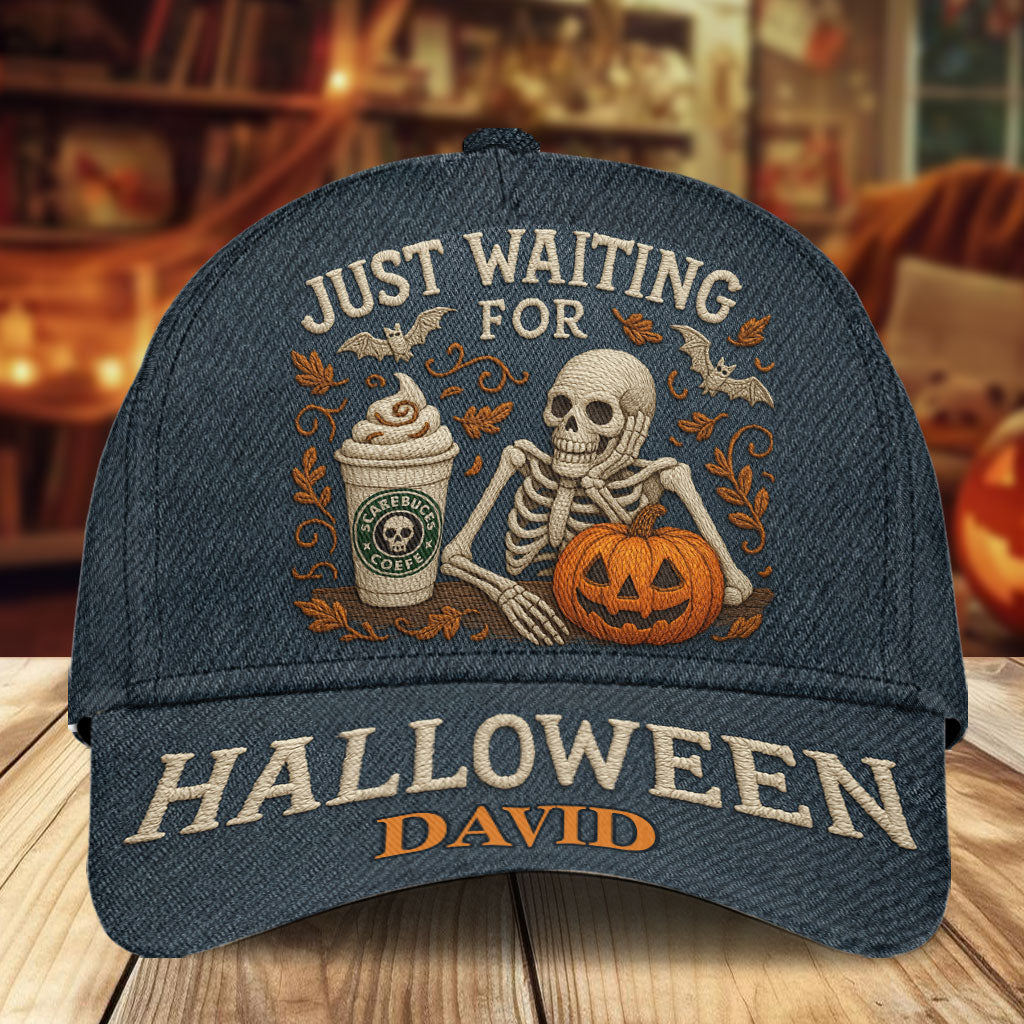 En attendant Halloween - Casquette classique personnalisée tête de mort