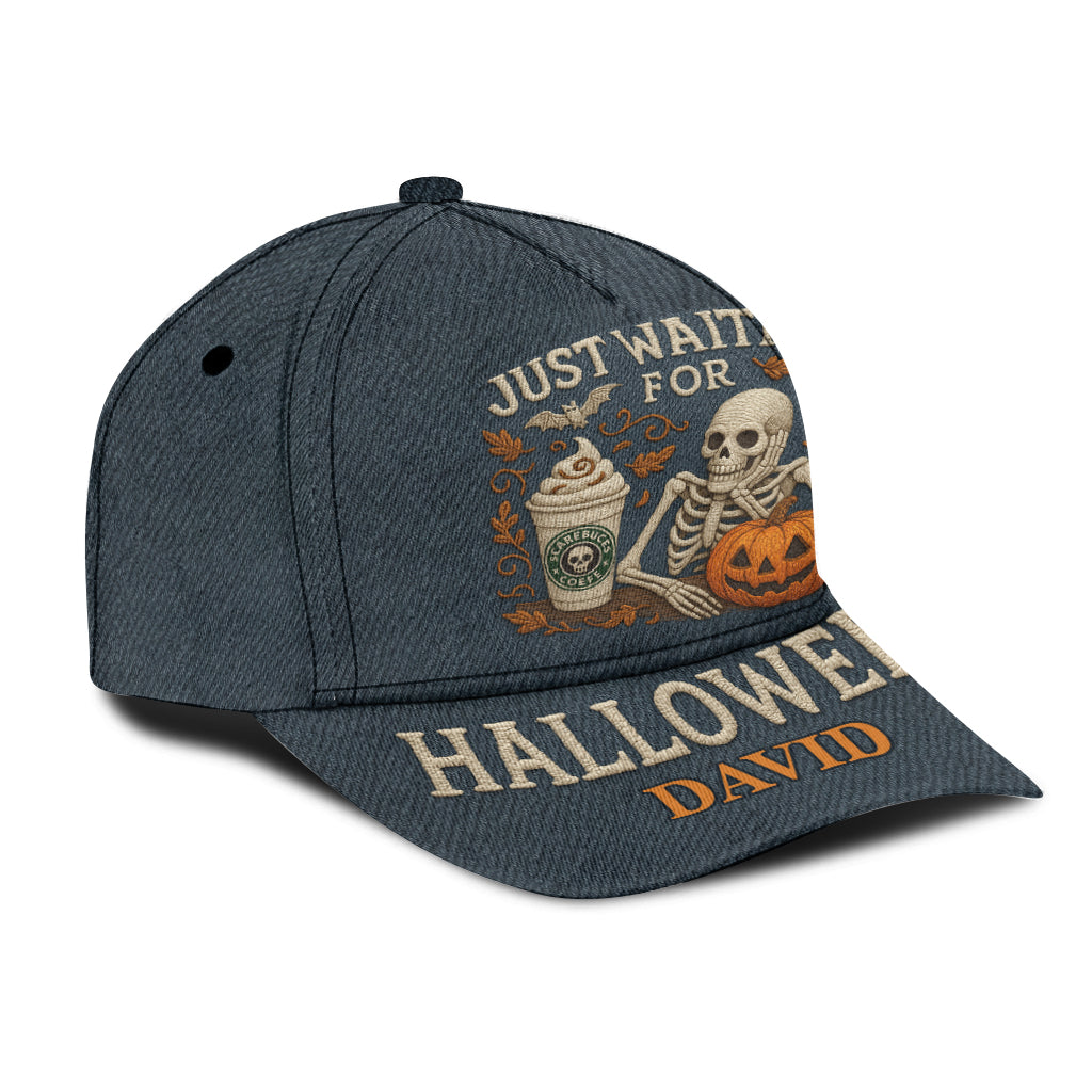 En attendant Halloween - Casquette classique personnalisée tête de mort