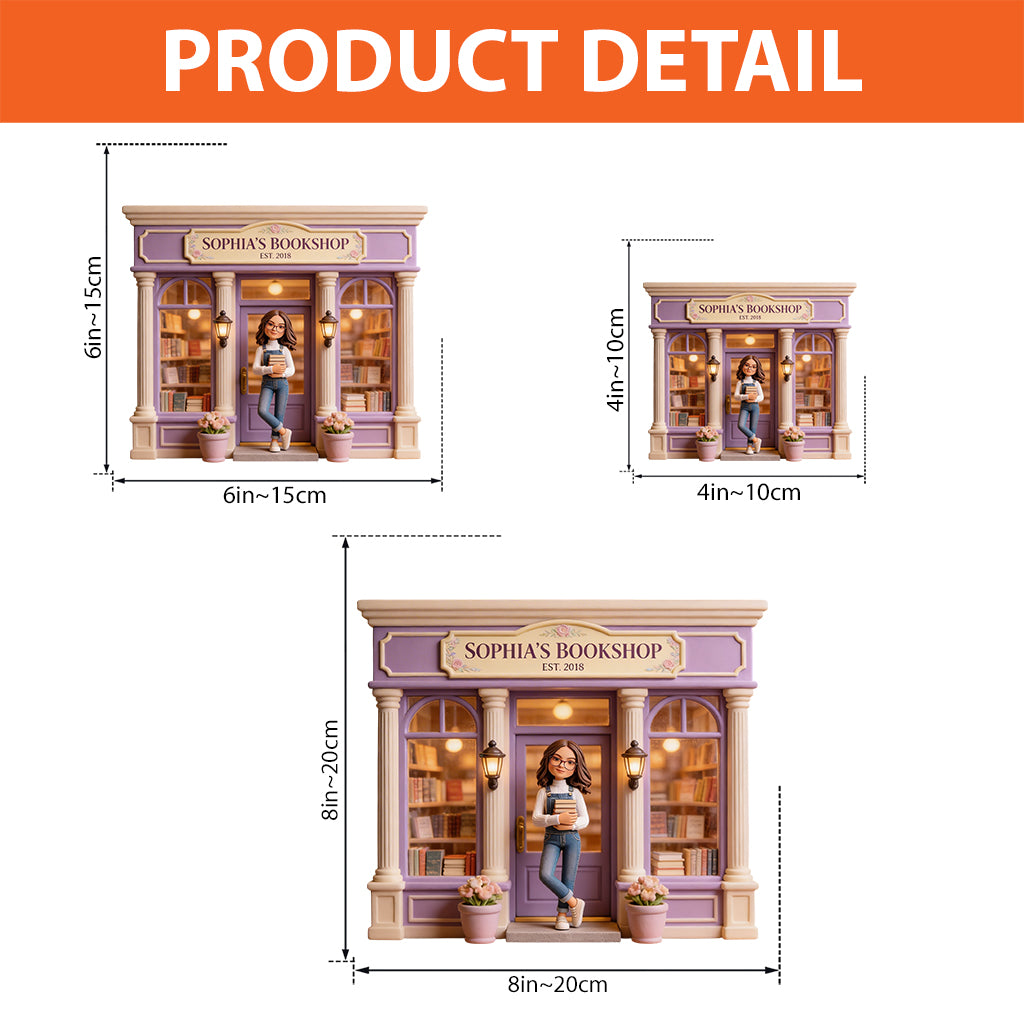 Custom Any Photo Bookshop - Personalized Book Custom Shaped Acrylic Plaque