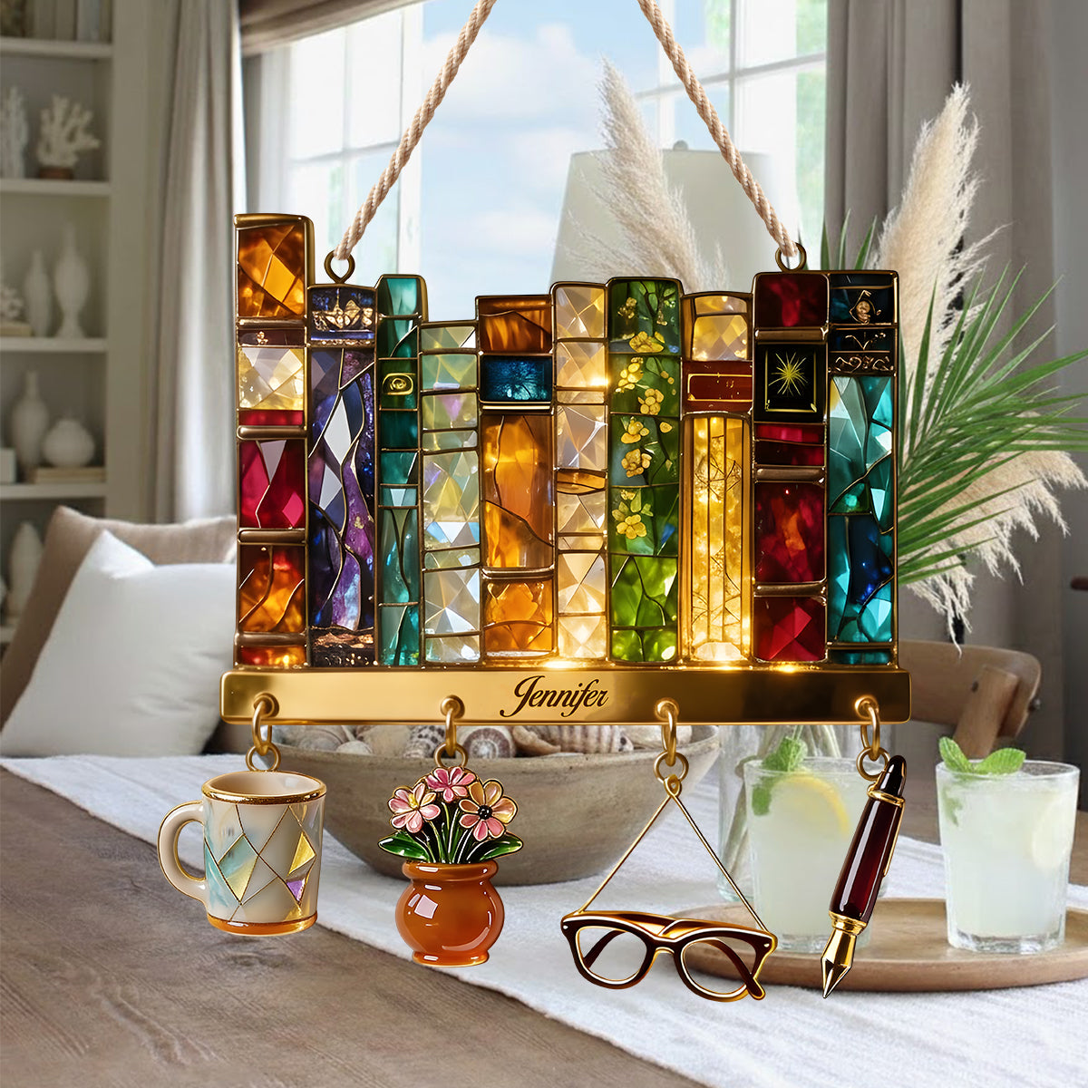 Amoureux des livres - Panneau lumineux LED personnalisé en acrylique représentant un livre