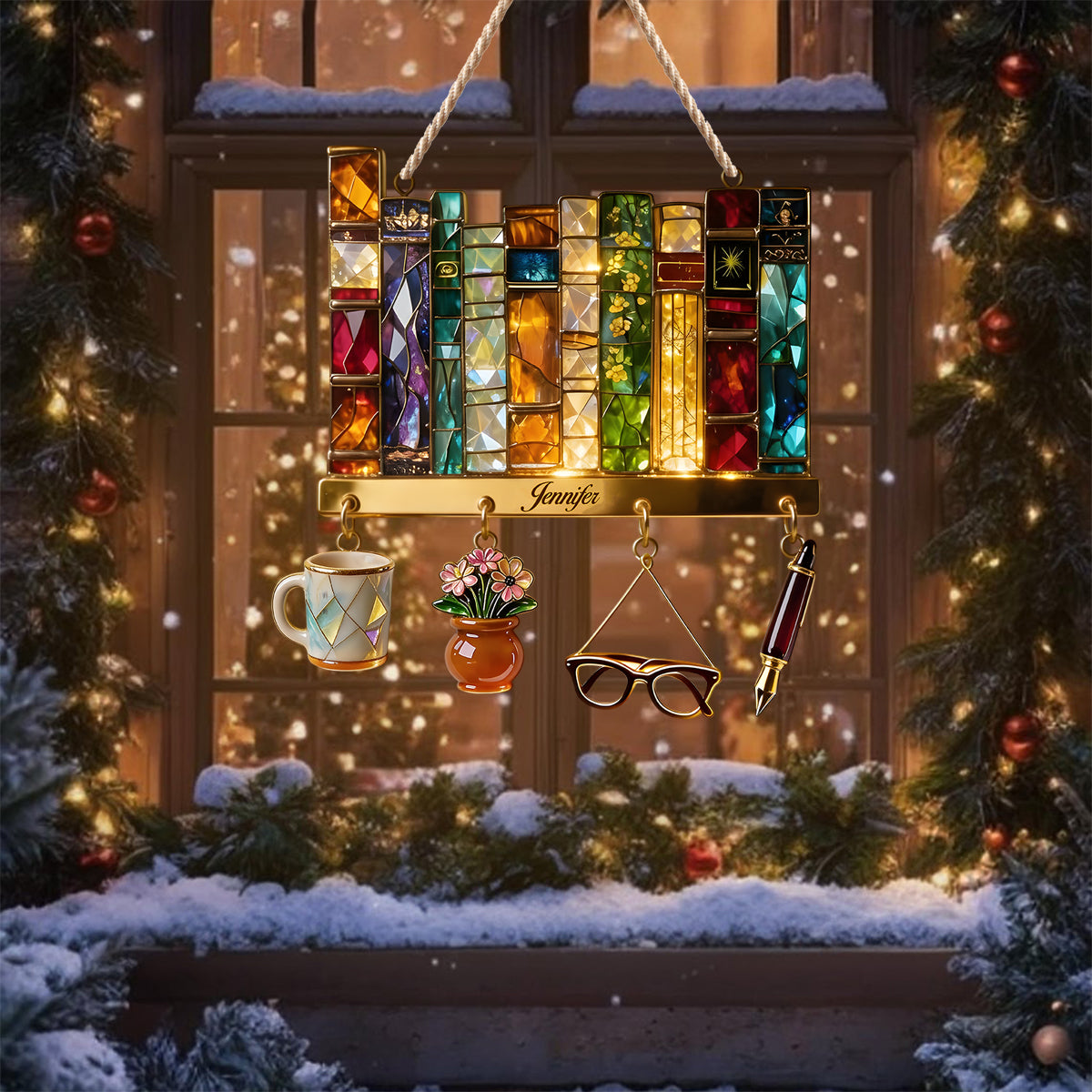 Amoureux des livres - Panneau lumineux LED personnalisé en acrylique représentant un livre