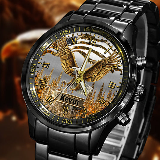 Montre-bracelet personnalisée Aigle à tête blanche Strong Eagle - Montre-bracelet Aigle à tête blanche