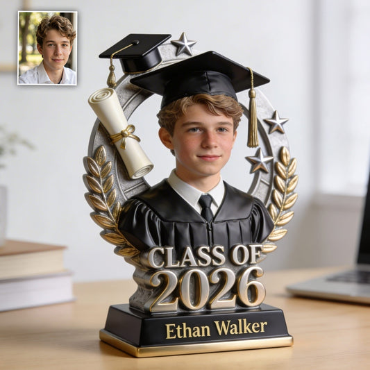 Trophée de Graduation Fier - Plaque Acrylique Personnalisée en Forme Sur Mesure