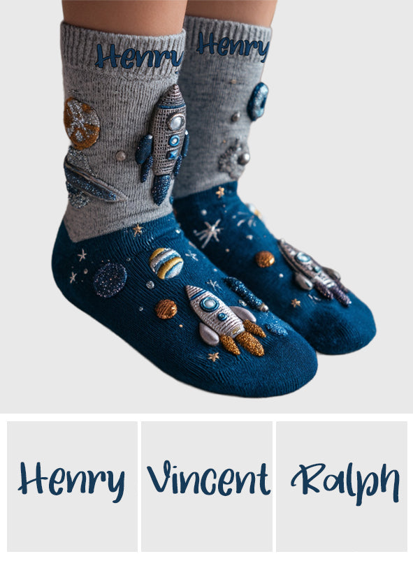 Chaussettes personnalisées pour enfants de la marque Spaceship