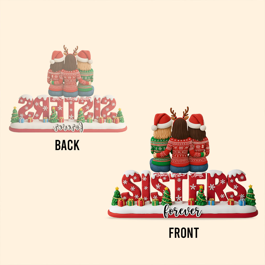 Sœurs pour toujours - Plaque acrylique personnalisée en forme de sœur