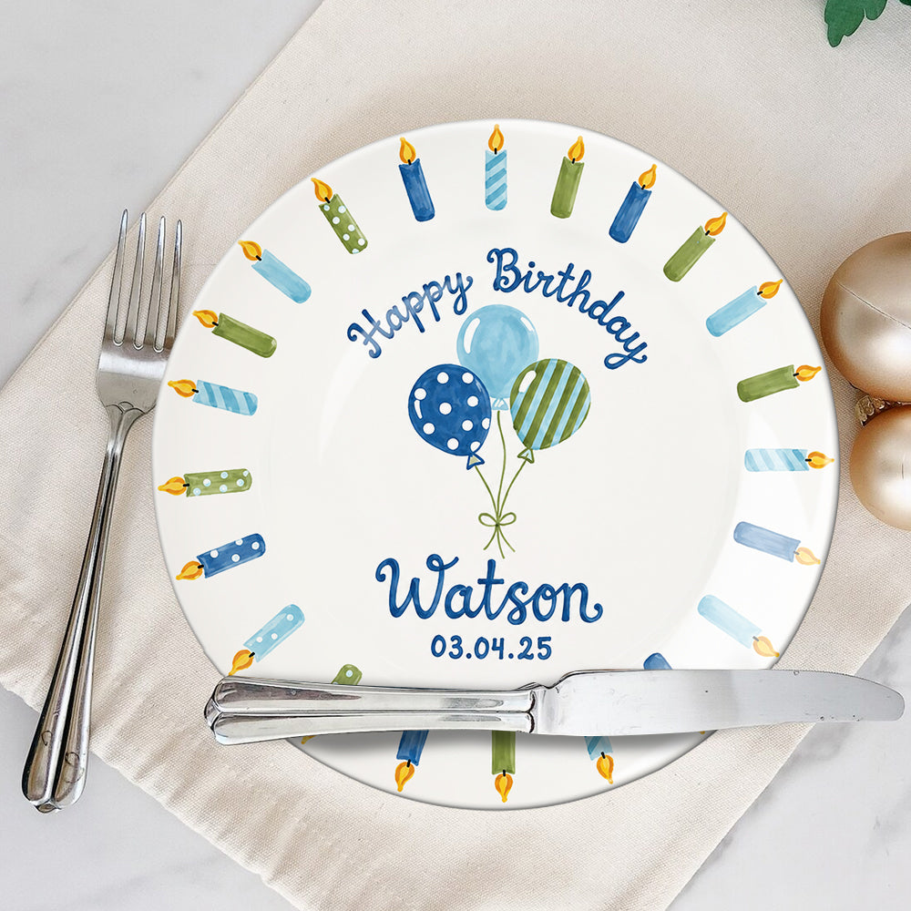 Happy Birthday - Personalized Birthday Ceramic Round Plate