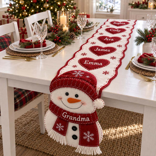 Grandma/Mama Sweethearts - Personalized Grandma Custom Shape Table Runner