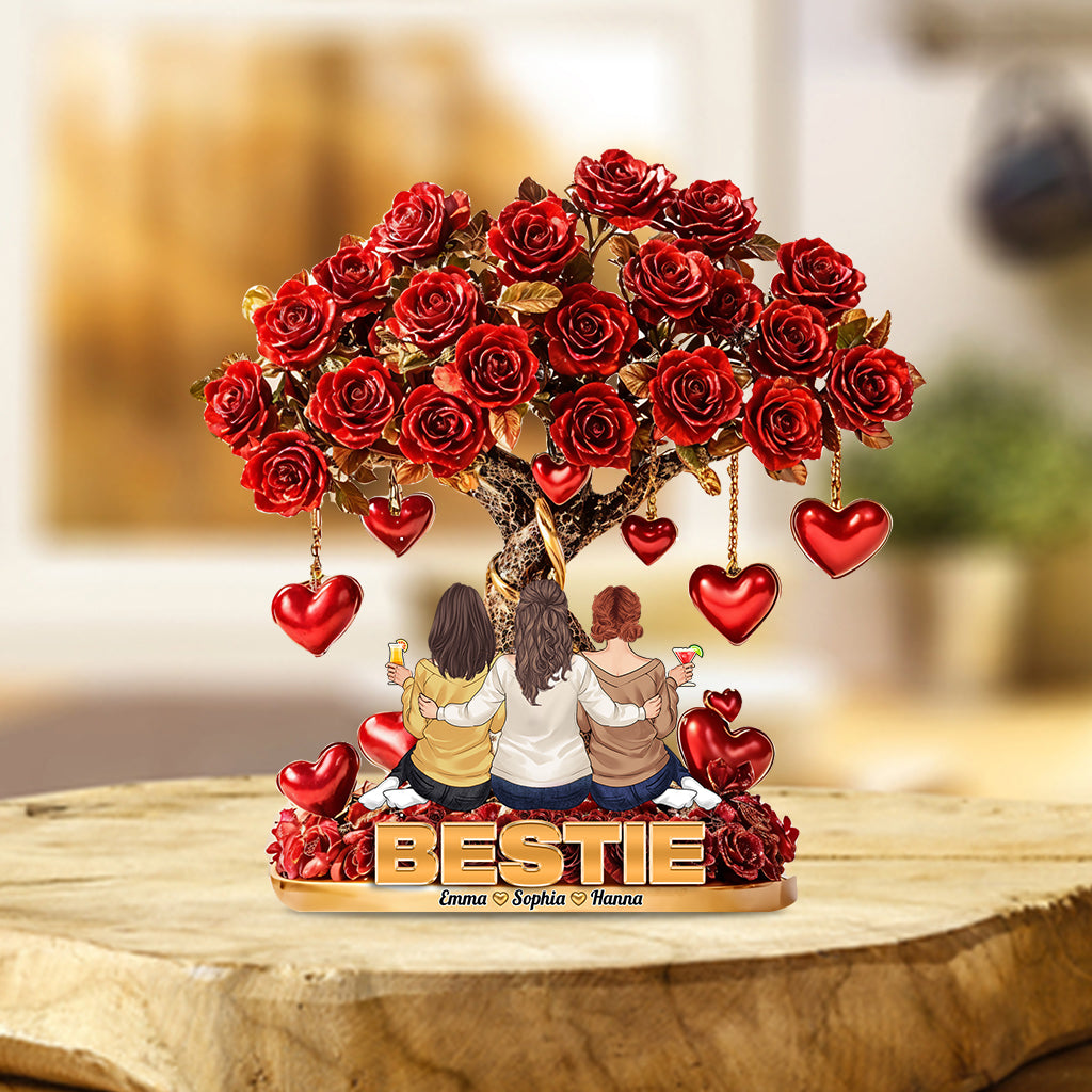 Besties Forever - Personalized Bestie Custom Shaped Acrylic Plaque