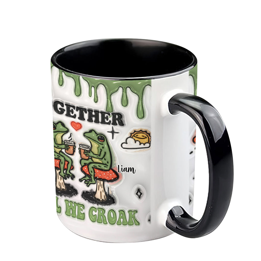 Together Until We Croak - Personalized Frog Accent Mug