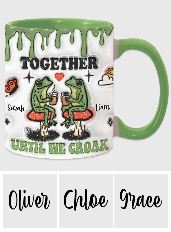 Together Until We Croak - Personalized Frog Accent Mug