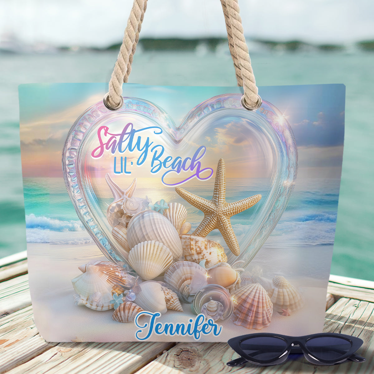 Salty Lil Beach - Personalized Sea Lover Beach Bag