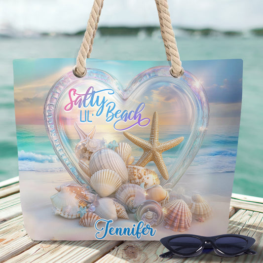 Salty Lil Beach - Personalized Sea Lover Beach Bag