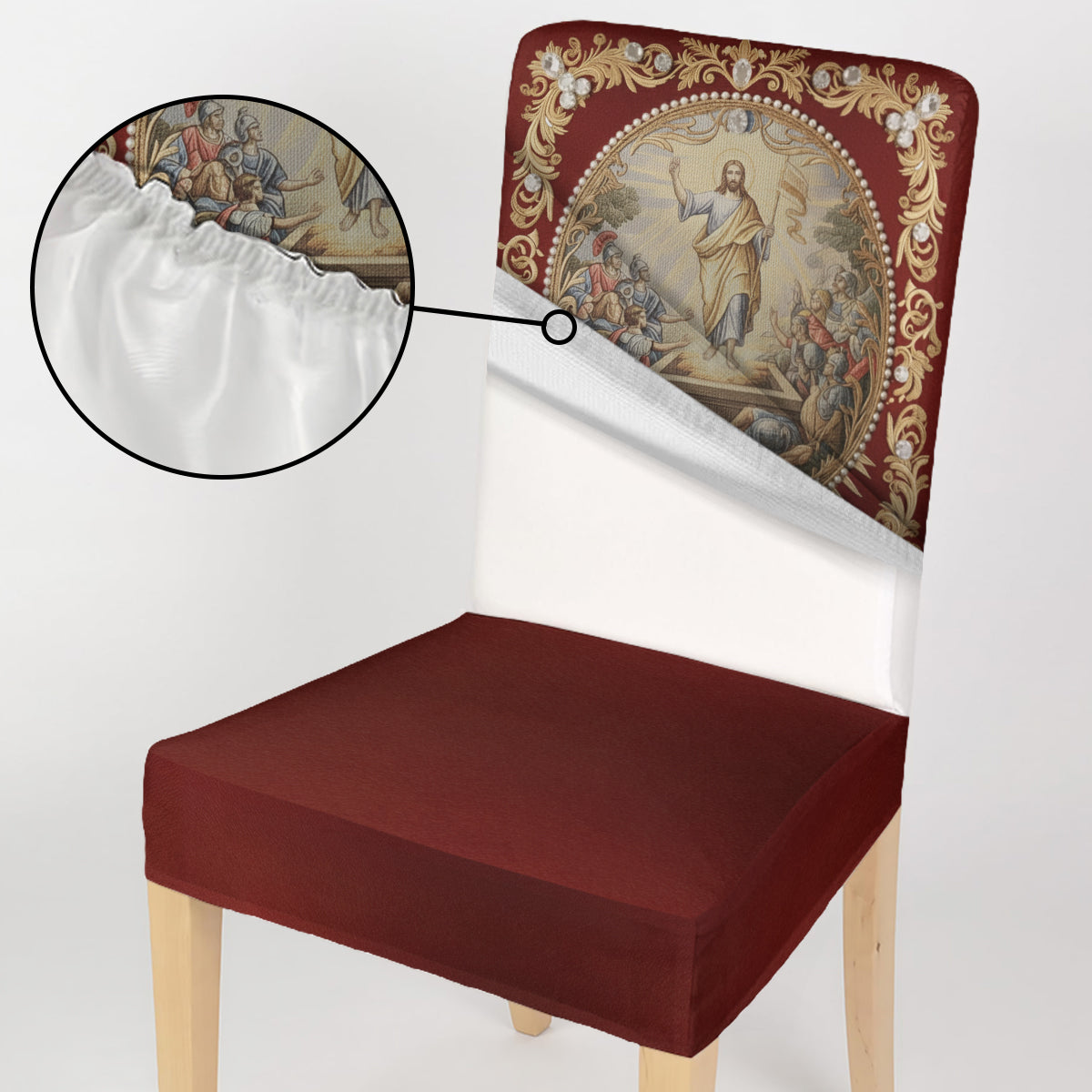Key Christian Religious Scenes - Personalized Christian Chair Cover Set