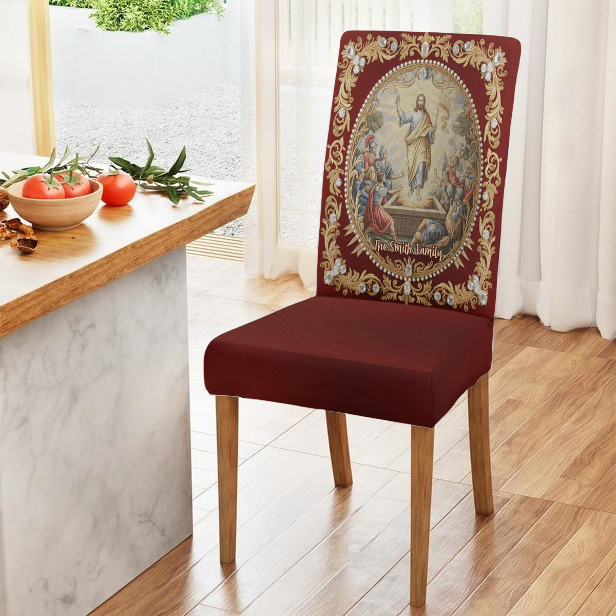Key Christian Religious Scenes - Personalized Christian Chair Cover Set