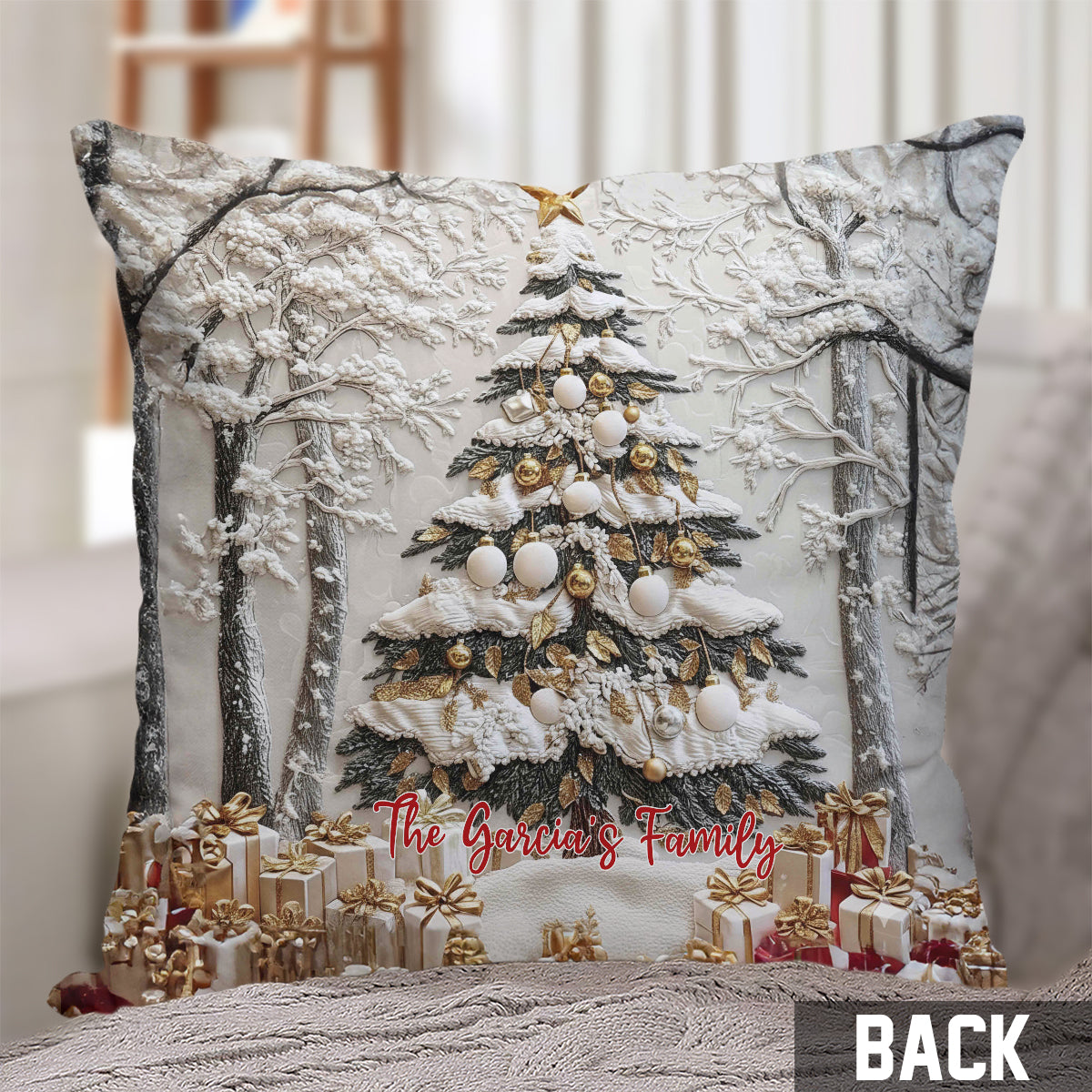 Coussin décoratif de Noël personnalisé - Fêtes de Noël