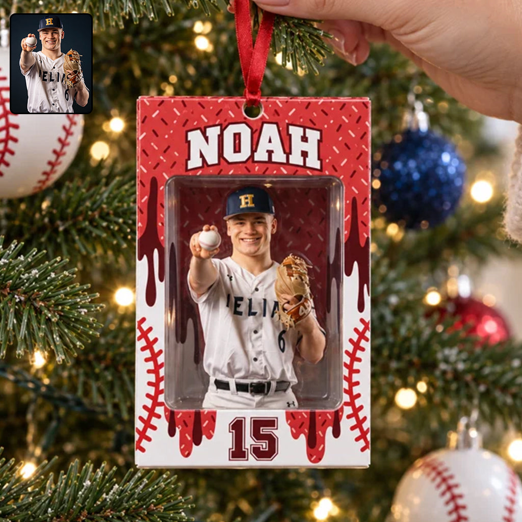 Amour du Baseball - Ornement 3D Premium Personnalisé