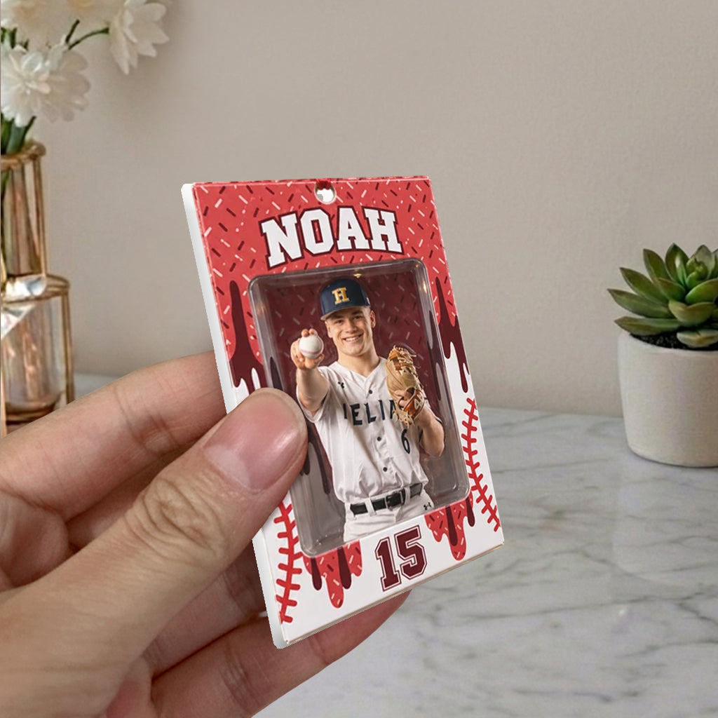 Amour du Baseball - Ornement 3D Premium Personnalisé