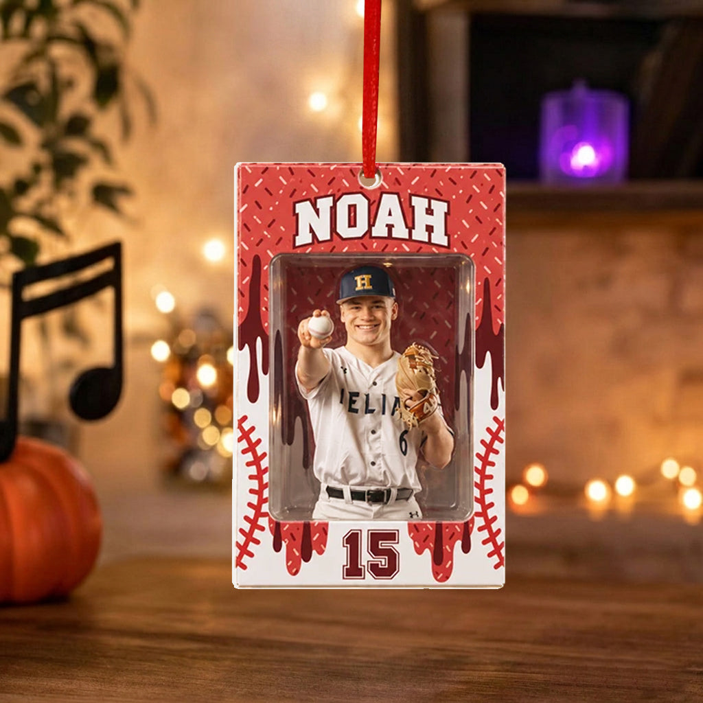 Amour du Baseball - Ornement 3D Premium Personnalisé