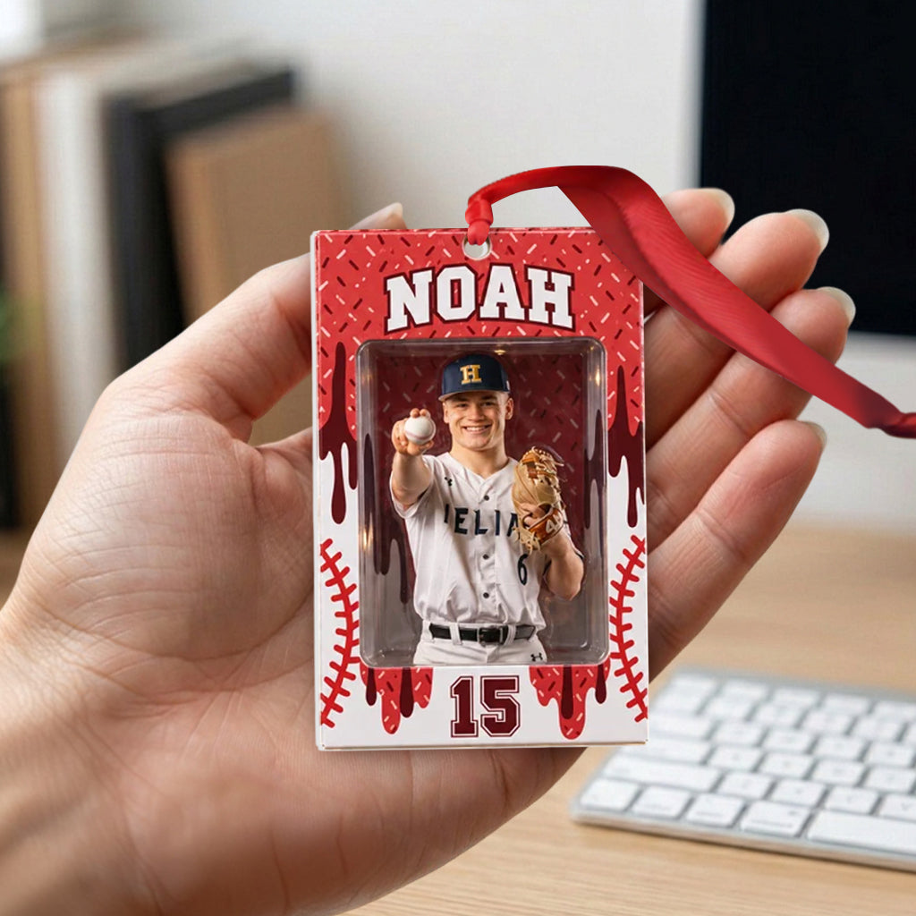 Amour du Baseball - Ornement 3D Premium Personnalisé