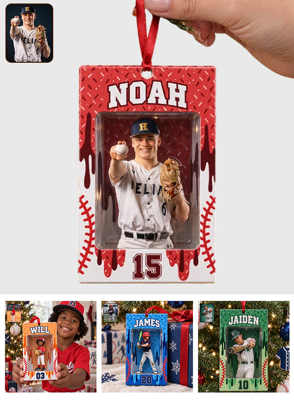 Amour du Baseball - Ornement 3D Premium Personnalisé