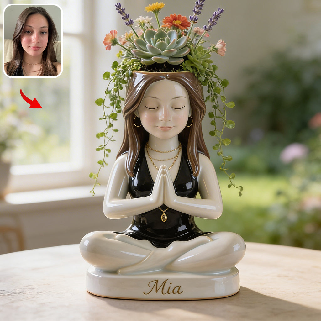Custom Any Photo - Personalized Yoga Acrylic Pot