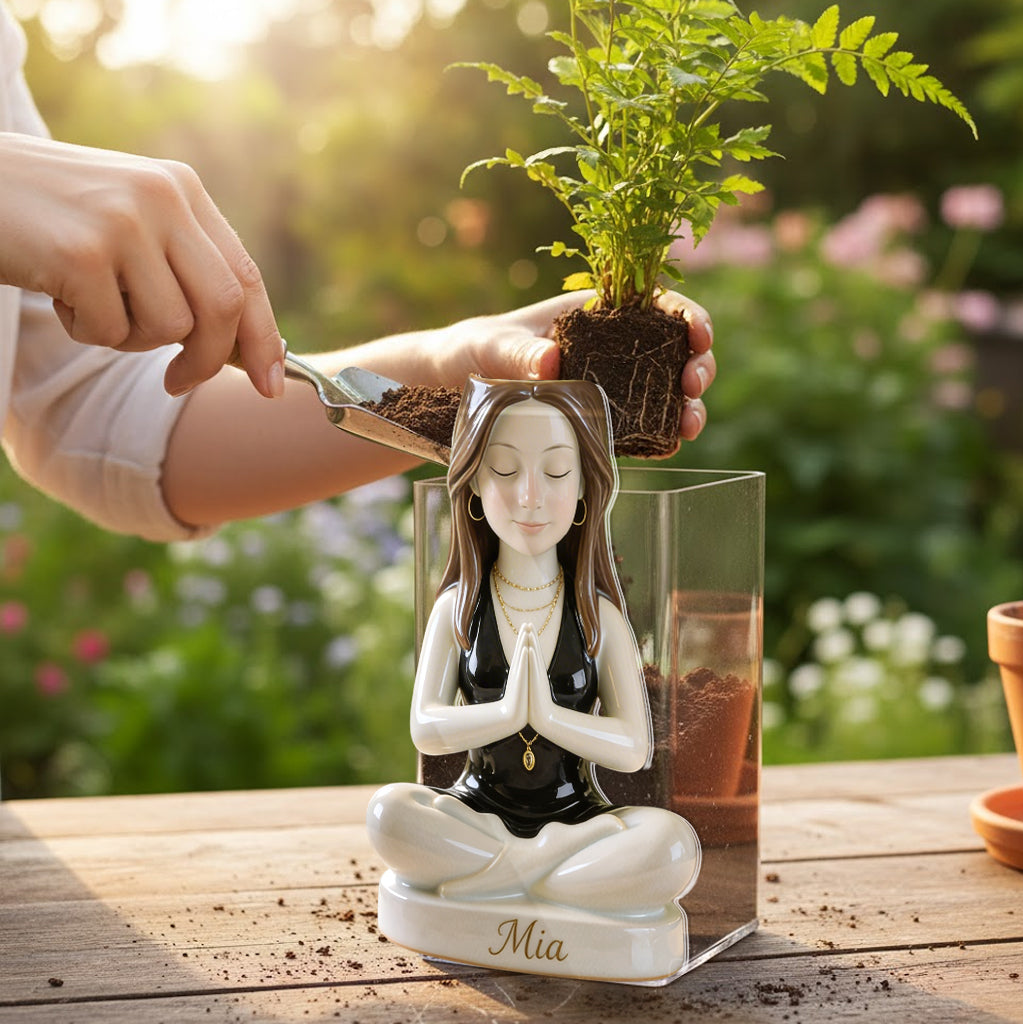 Custom Any Photo - Personalized Yoga Acrylic Pot