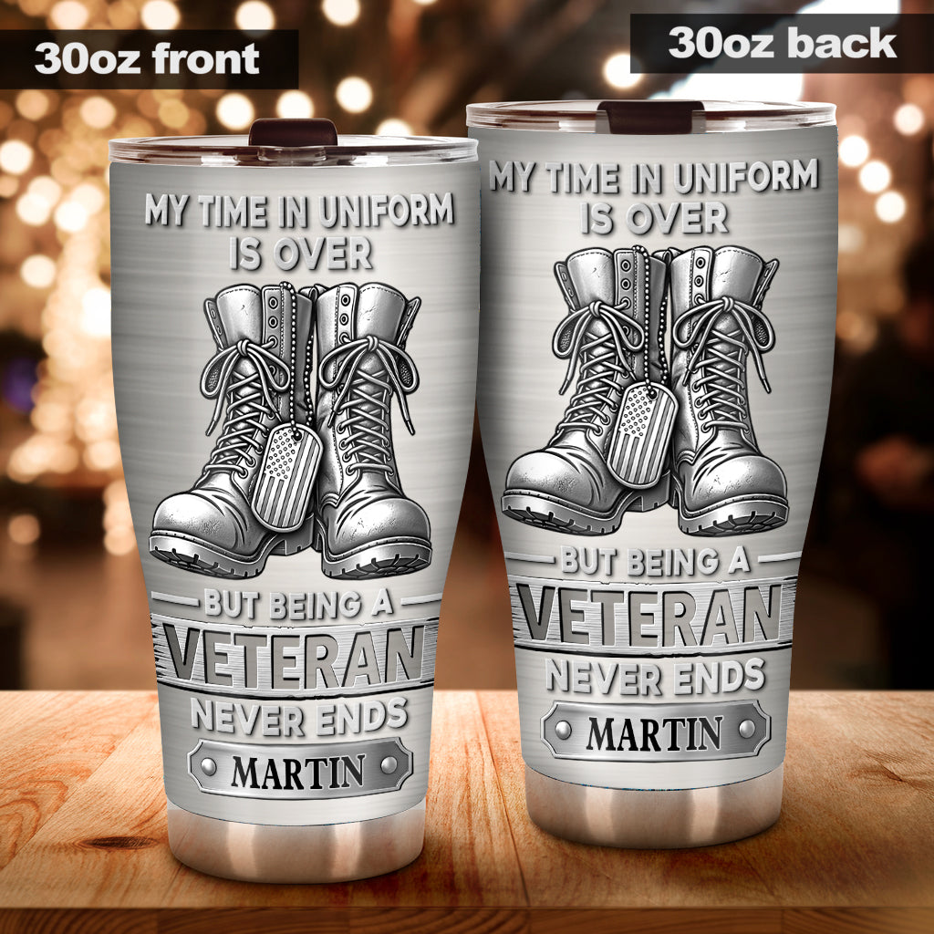 Proud Veteran - Personalized Veteran Tumbler