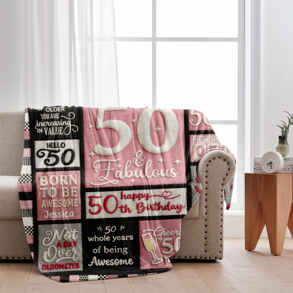 Cadeau d'anniversaire - Couverture d'anniversaire personnalisée