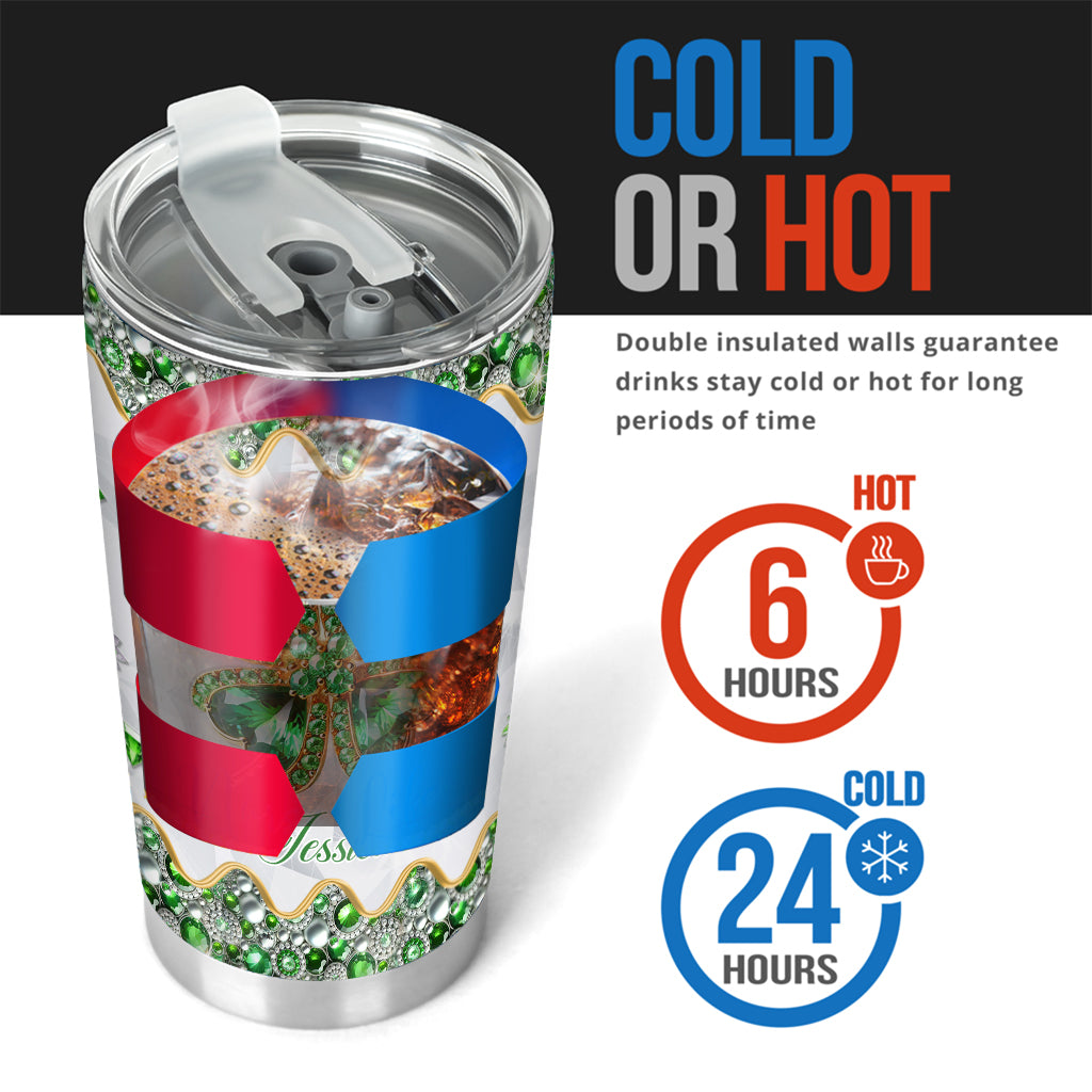 Lucky Four-Leaf Clover - Personalized Saint Patrick's Day Tumbler