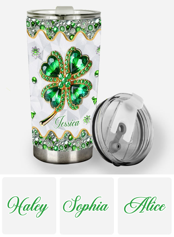 Lucky Four-Leaf Clover - Personalized Saint Patrick's Day Tumbler