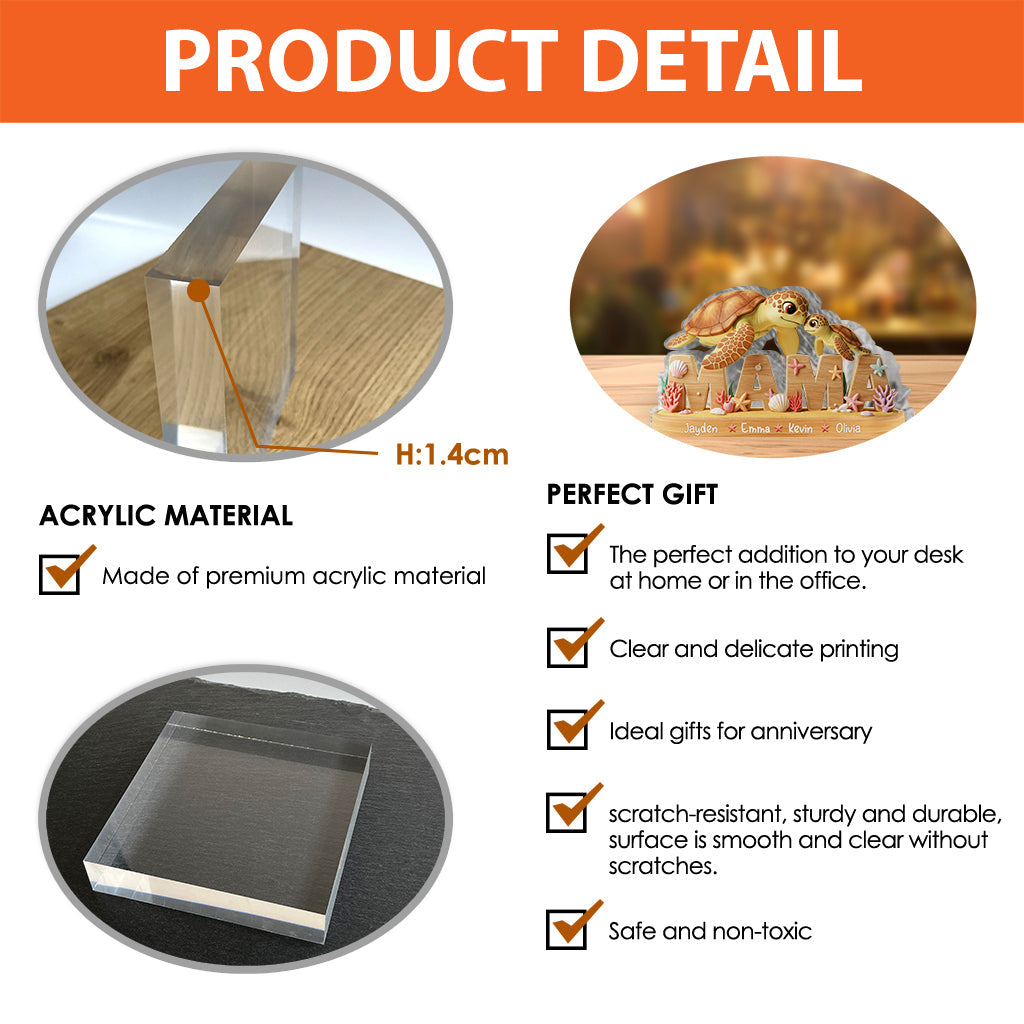 We Love You - Personalized Mother Custom Shaped Acrylic Plaque