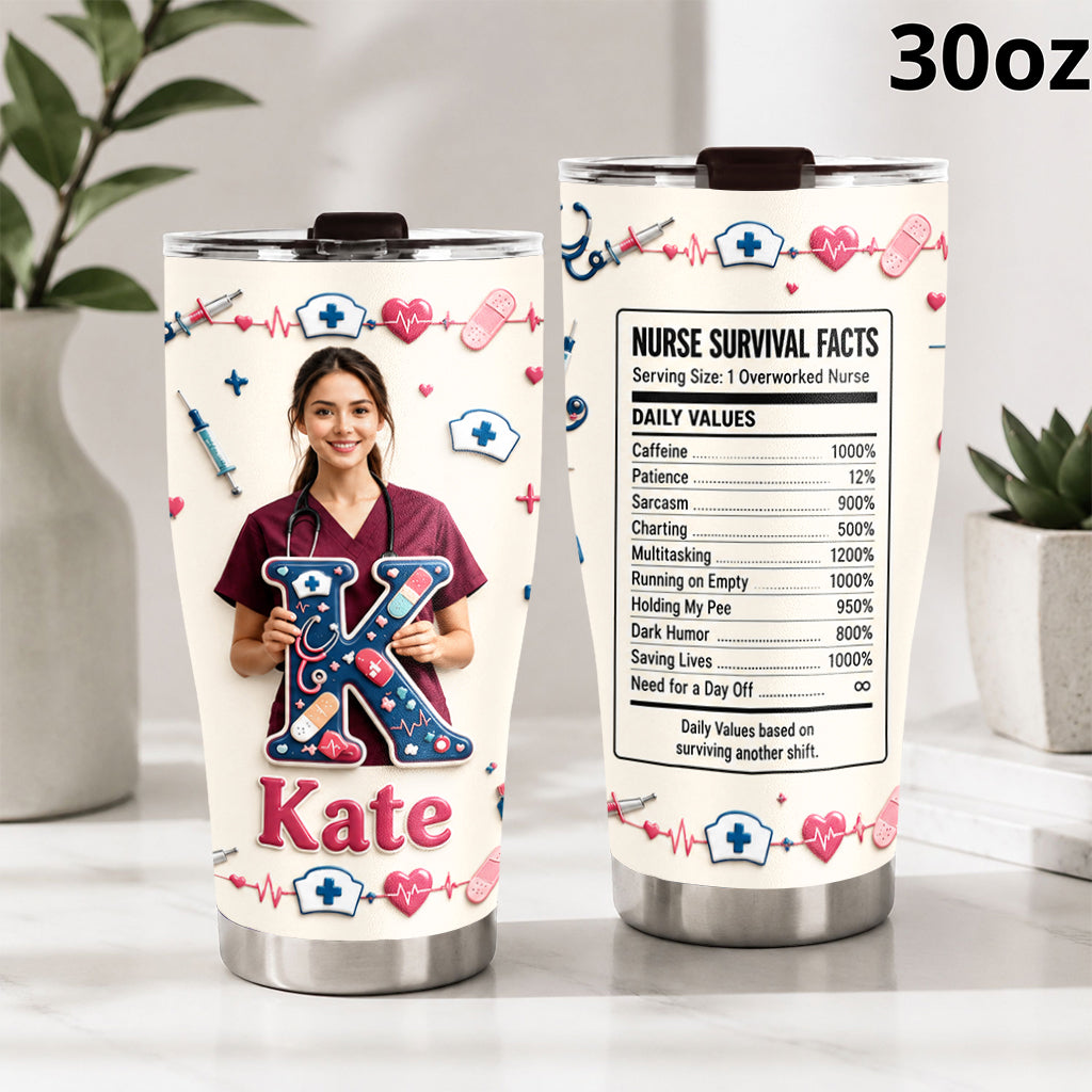 Tired Nurse - Personalized Nurse Tumbler