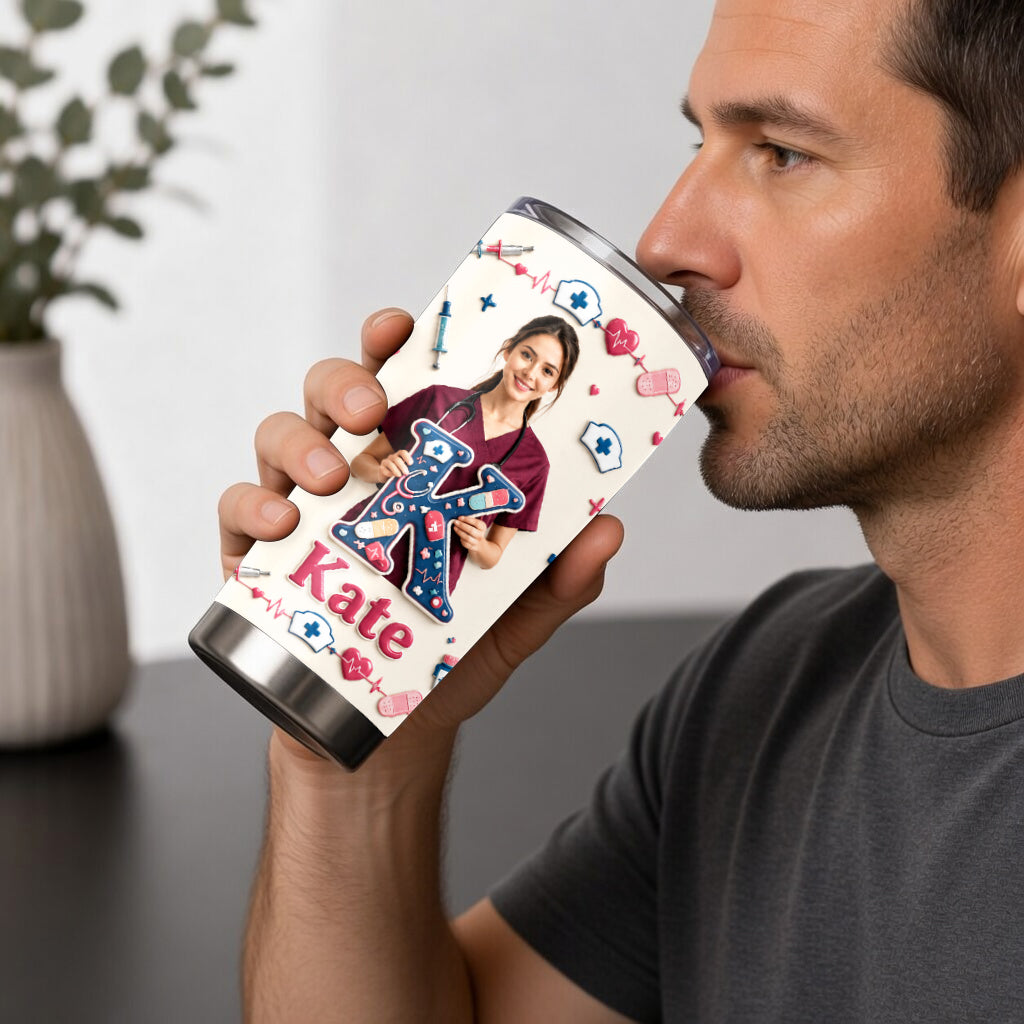 Tired Nurse - Personalized Nurse Tumbler