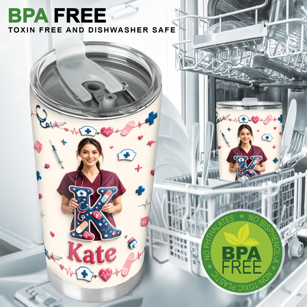 Tired Nurse - Personalized Nurse Tumbler